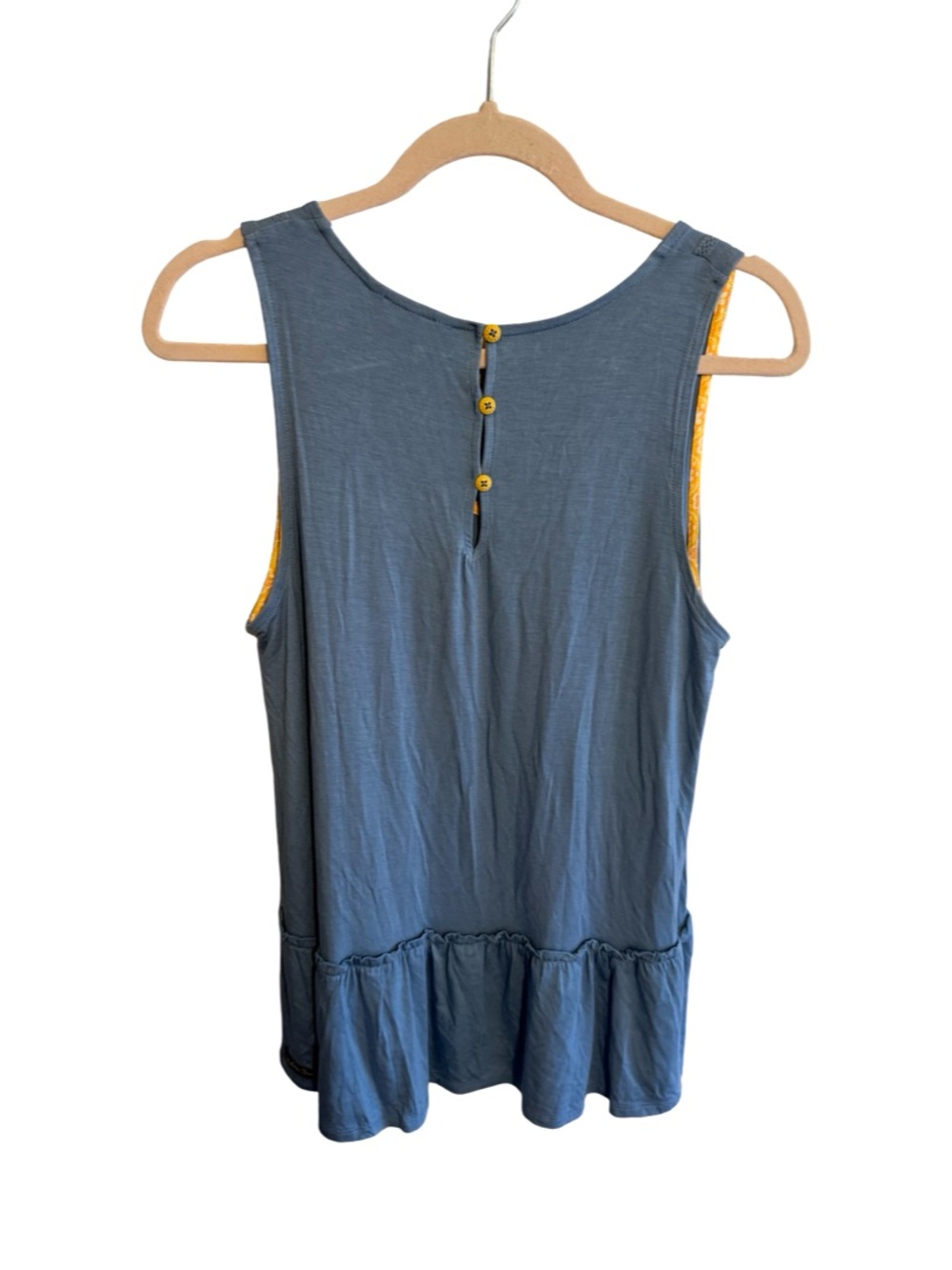 Matilda Jane Just Imagine Halle Tank Top Women’s Small Blue Ruffle Hem NWT - Picture 6 of 7